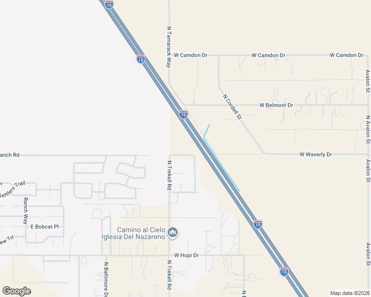 map of restaurants, bars, coffee shops, grocery stores, and more near 15950 West Ghost Ranch Road in Casa Grande