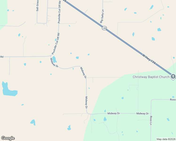 map of restaurants, bars, coffee shops, grocery stores, and more near 1280 Midway Drive in Springtown