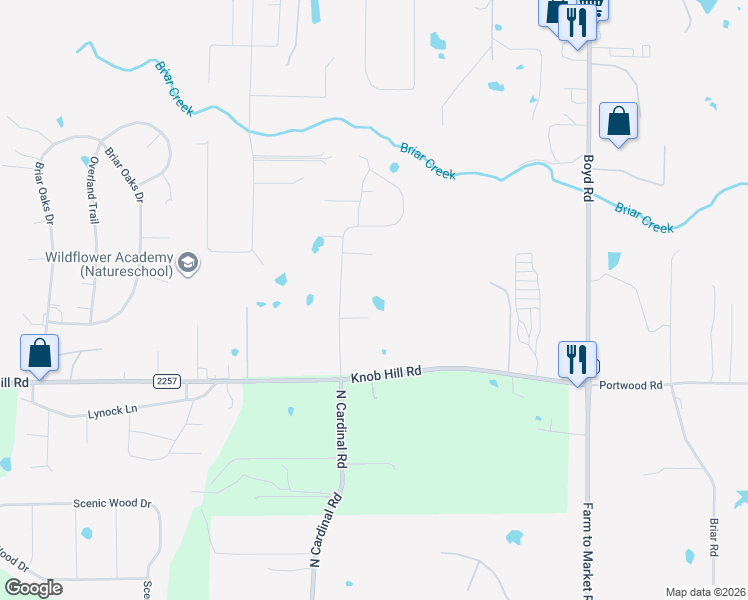 map of restaurants, bars, coffee shops, grocery stores, and more near 3108 North Cardinal Road in Azle