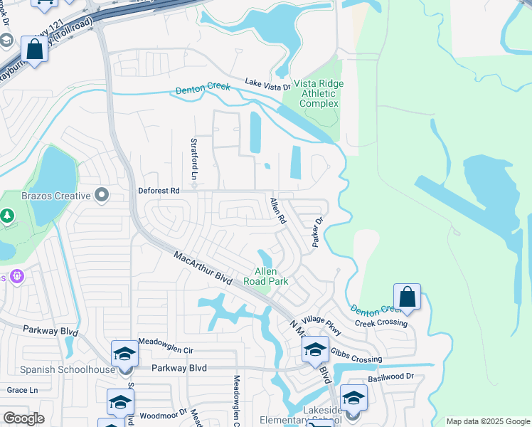 map of restaurants, bars, coffee shops, grocery stores, and more near 706 Cheshire Drive in Coppell