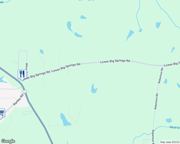 map of restaurants, bars, coffee shops, grocery stores, and more near 374 Lower Big Springs Road in LaGrange