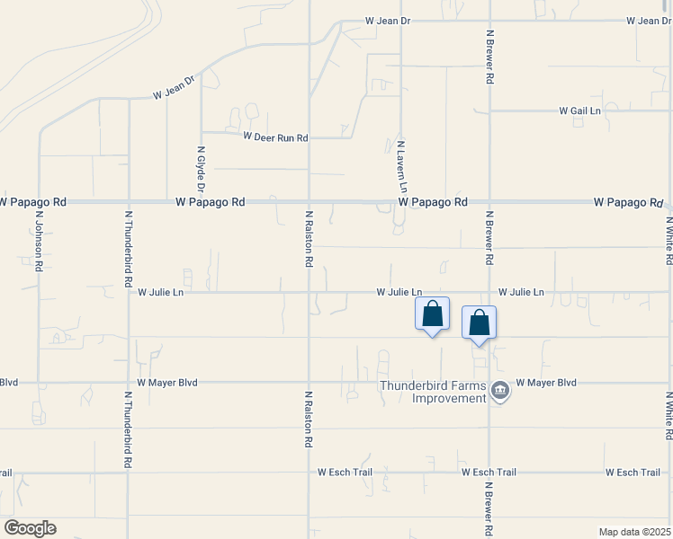 map of restaurants, bars, coffee shops, grocery stores, and more near 51018 West Julie Lane in Maricopa
