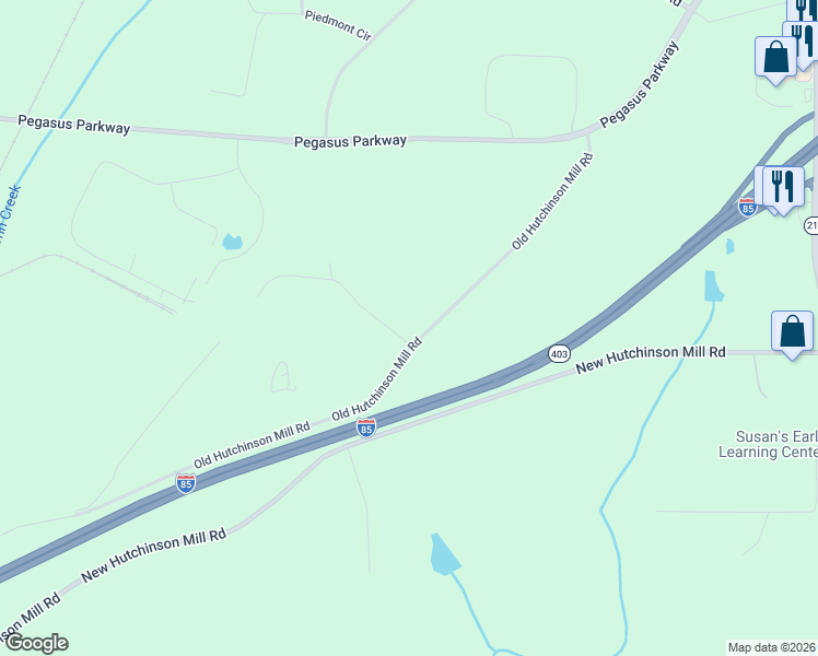 map of restaurants, bars, coffee shops, grocery stores, and more near 620 Old Hutchinson Mill Road in LaGrange