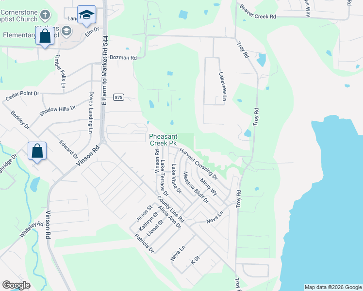 map of restaurants, bars, coffee shops, grocery stores, and more near 1509 Harvest Crossing Drive in Wylie