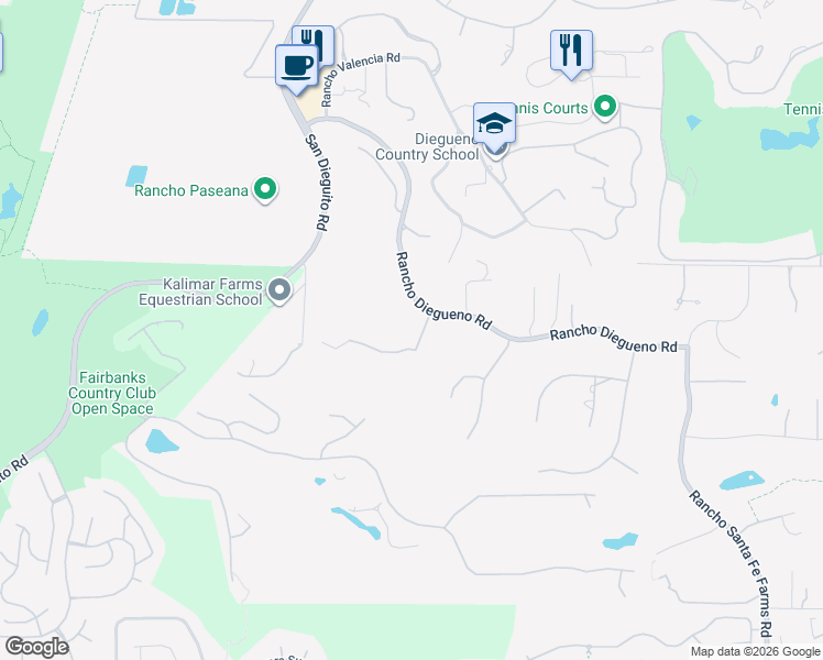 map of restaurants, bars, coffee shops, grocery stores, and more near 14716 Ladys Secret Court in Del Mar