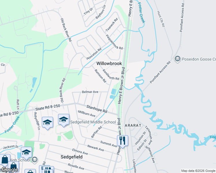 map of restaurants, bars, coffee shops, grocery stores, and more near 167 Rahway Road in Goose Creek