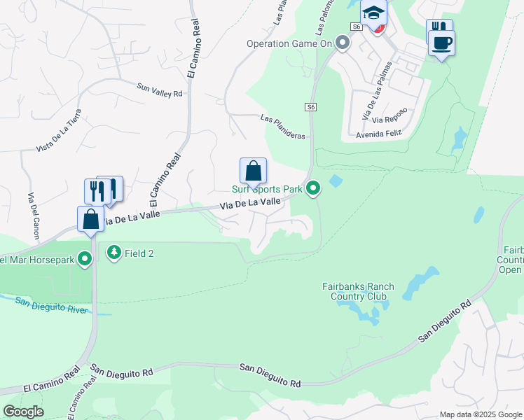 map of restaurants, bars, coffee shops, grocery stores, and more near 4470 Caminito Tecera in Del Mar