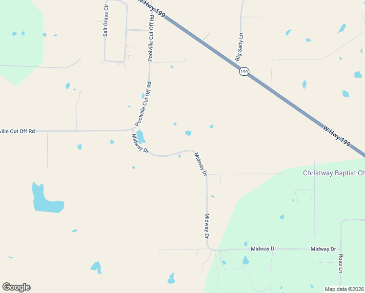 map of restaurants, bars, coffee shops, grocery stores, and more near 1280 Midway Drive in Springtown