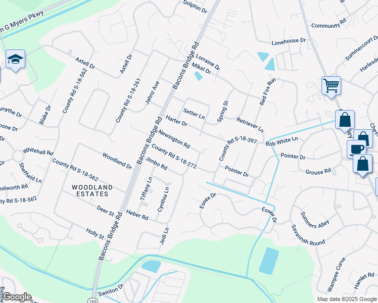 map of restaurants, bars, coffee shops, grocery stores, and more near 122 Newington Road in Summerville
