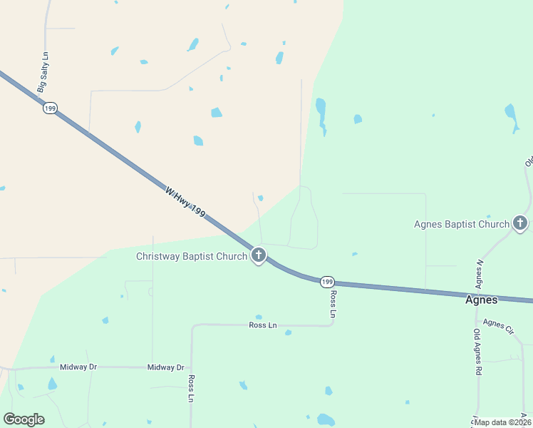map of restaurants, bars, coffee shops, grocery stores, and more near 7724 West Highway 199 in Springtown