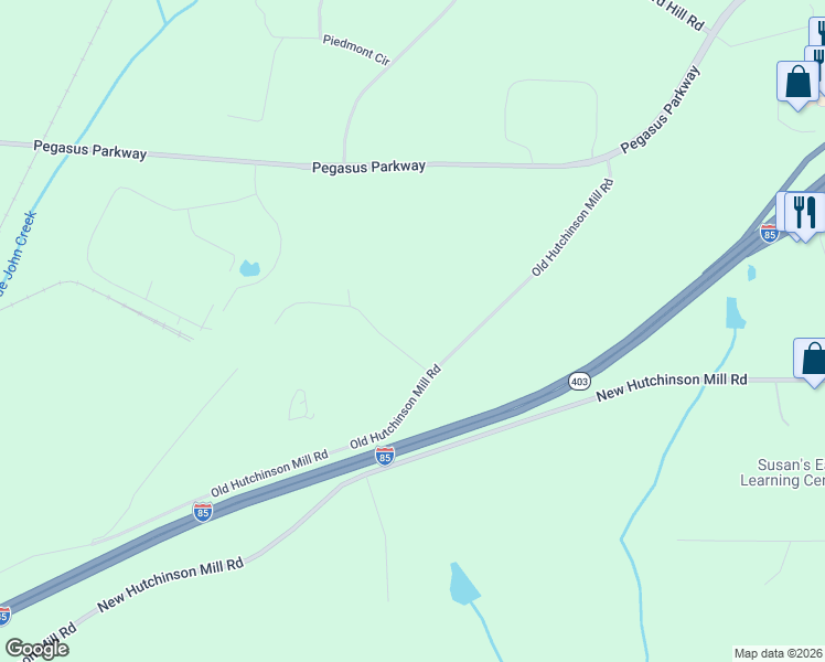 map of restaurants, bars, coffee shops, grocery stores, and more near 620 Old Hutchinson Mill Road in LaGrange