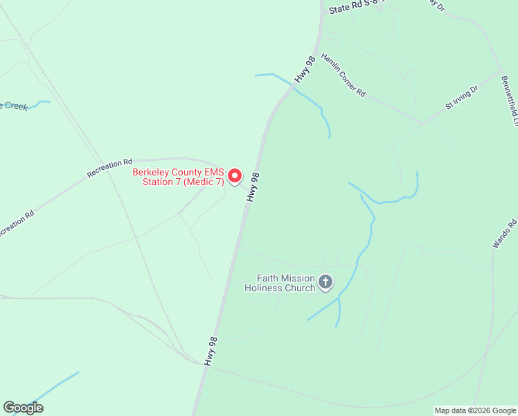 map of restaurants, bars, coffee shops, grocery stores, and more near 1860 Cainhoy Road in Huger