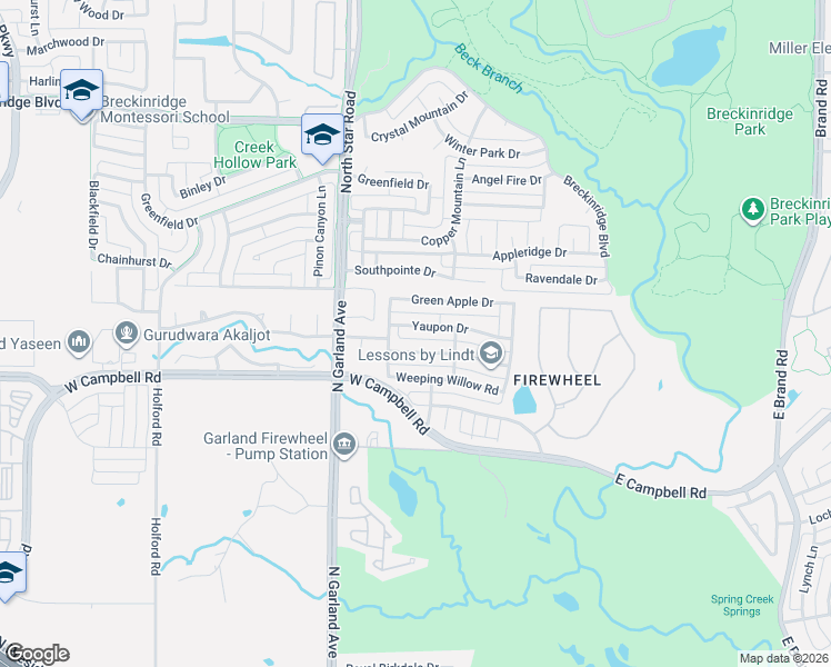 map of restaurants, bars, coffee shops, grocery stores, and more near 709 Butternut Drive in Garland