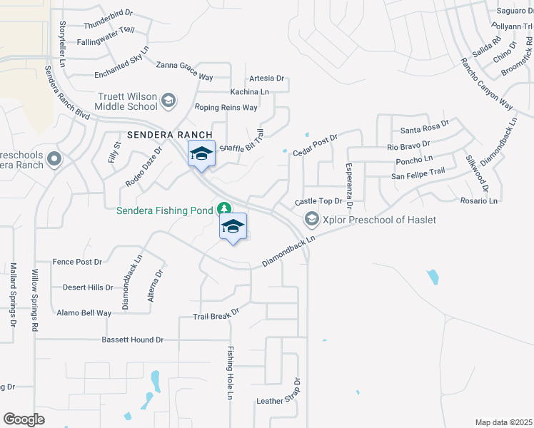map of restaurants, bars, coffee shops, grocery stores, and more near in Haslet