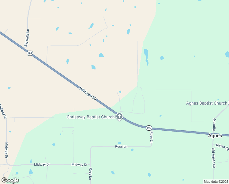 map of restaurants, bars, coffee shops, grocery stores, and more near 7724 West Highway 199 in Springtown
