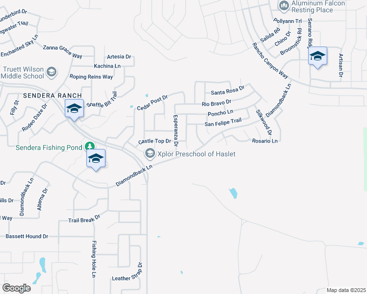 map of restaurants, bars, coffee shops, grocery stores, and more near 14013 Firebush Lane in Haslet