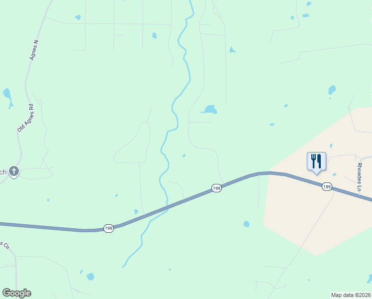 map of restaurants, bars, coffee shops, grocery stores, and more near 1033 Gonzollas Road in Springtown
