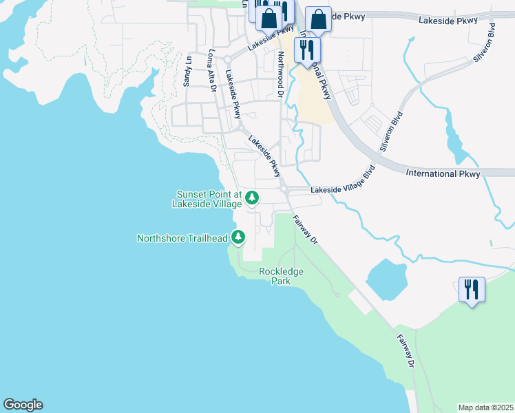 map of restaurants, bars, coffee shops, grocery stores, and more near 113 Long Prairie Road in Flower Mound