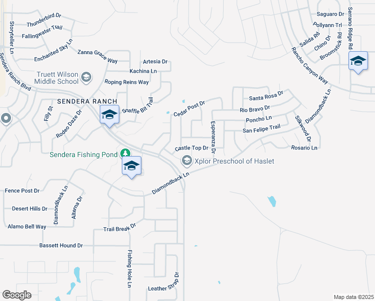 map of restaurants, bars, coffee shops, grocery stores, and more near 1049 Castle Top Drive in Haslet