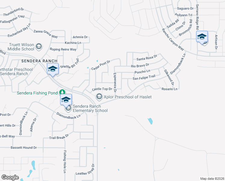 map of restaurants, bars, coffee shops, grocery stores, and more near 1005 Castle Top Drive in Haslet
