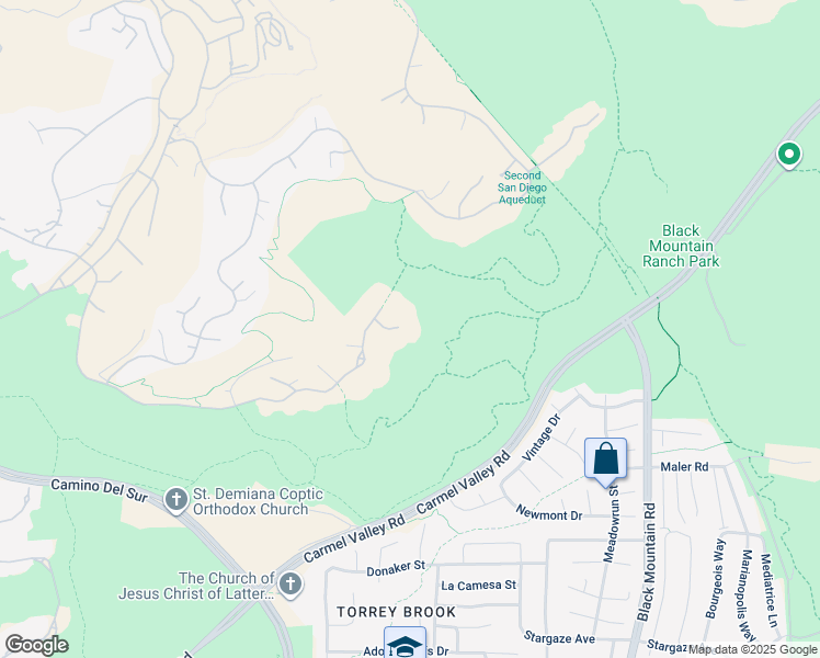 map of restaurants, bars, coffee shops, grocery stores, and more near 8183 Doug Hill in San Diego