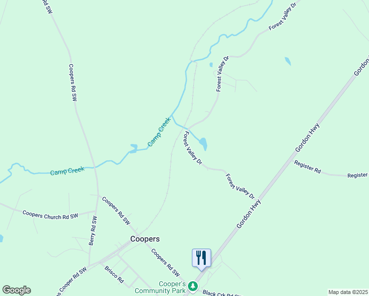 map of restaurants, bars, coffee shops, grocery stores, and more near 259 Forest Valley Drive in Gordon