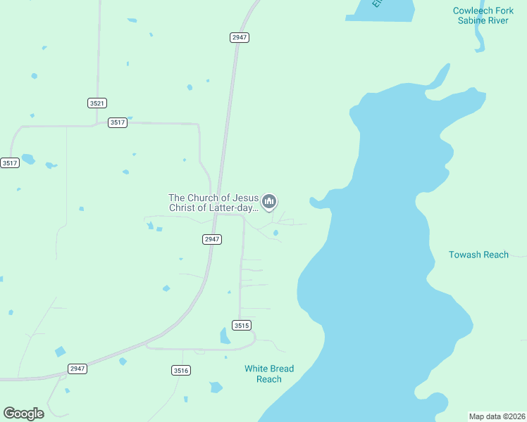 map of restaurants, bars, coffee shops, grocery stores, and more near 5686 County Road 3515 in Quinlan
