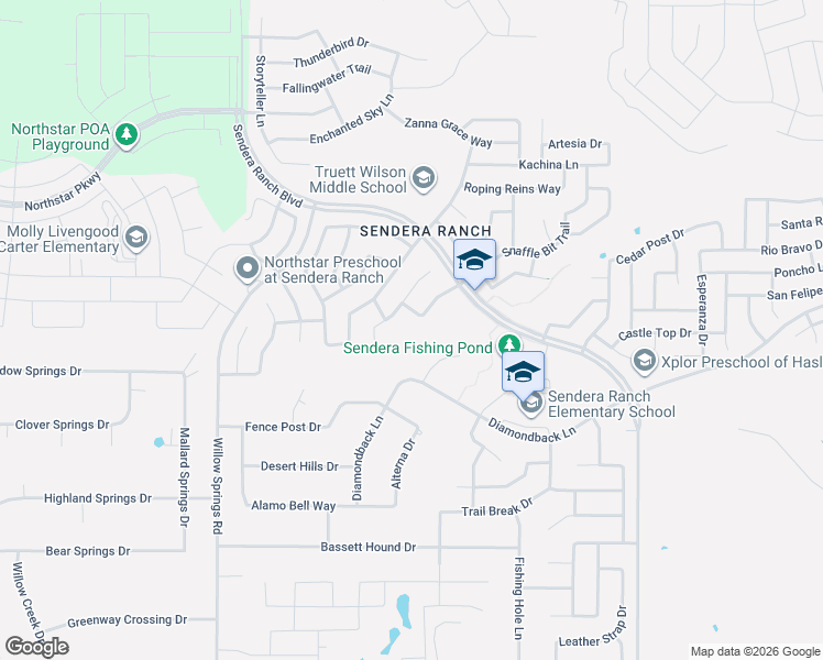 map of restaurants, bars, coffee shops, grocery stores, and more near 14008 Bronc Pen Lane in Haslet