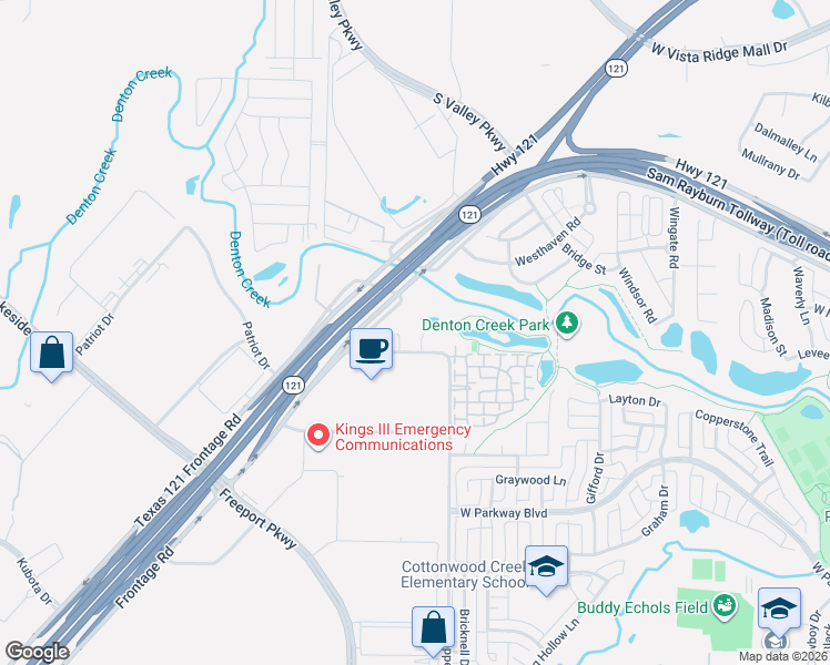 map of restaurants, bars, coffee shops, grocery stores, and more near 721 Rembrandt Court in Coppell