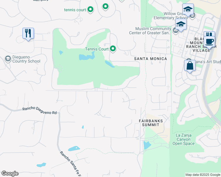 map of restaurants, bars, coffee shops, grocery stores, and more near 6796 Saint Andrews Road in Del Mar