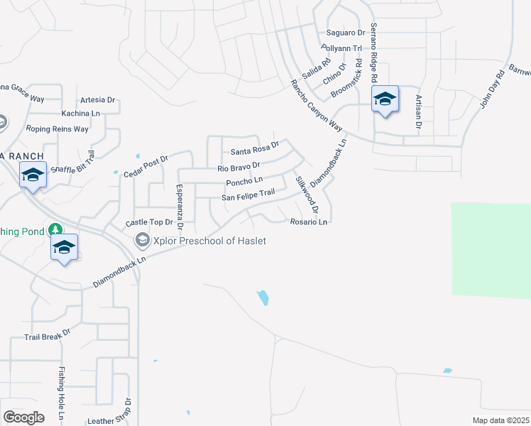 map of restaurants, bars, coffee shops, grocery stores, and more near 740 Mexicali Way in Haslet