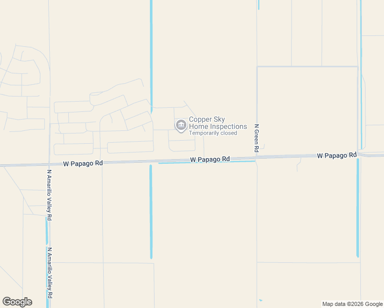 map of restaurants, bars, coffee shops, grocery stores, and more near West Papago Road in Maricopa