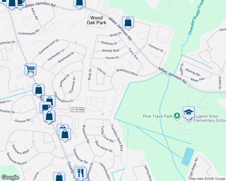 map of restaurants, bars, coffee shops, grocery stores, and more near 6 Leroy Court in Summerville