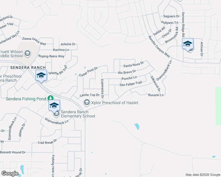 map of restaurants, bars, coffee shops, grocery stores, and more near 14069 Firebush Lane in Haslet