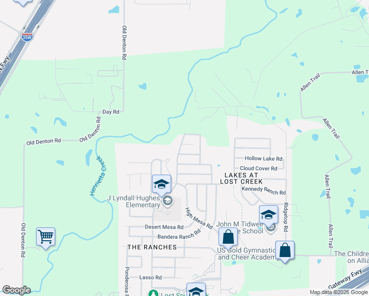 map of restaurants, bars, coffee shops, grocery stores, and more near 14045 Lost Spurs Road in Roanoke