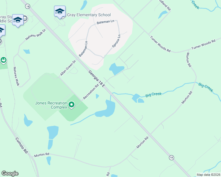 map of restaurants, bars, coffee shops, grocery stores, and more near 214 Diamond Place in Gray