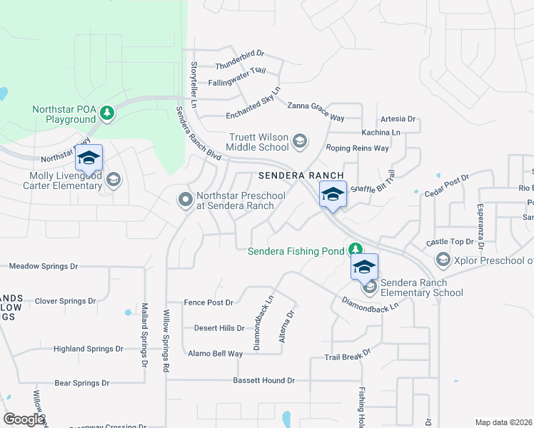 map of restaurants, bars, coffee shops, grocery stores, and more near 14101 Rodeo Daze Drive in Haslet