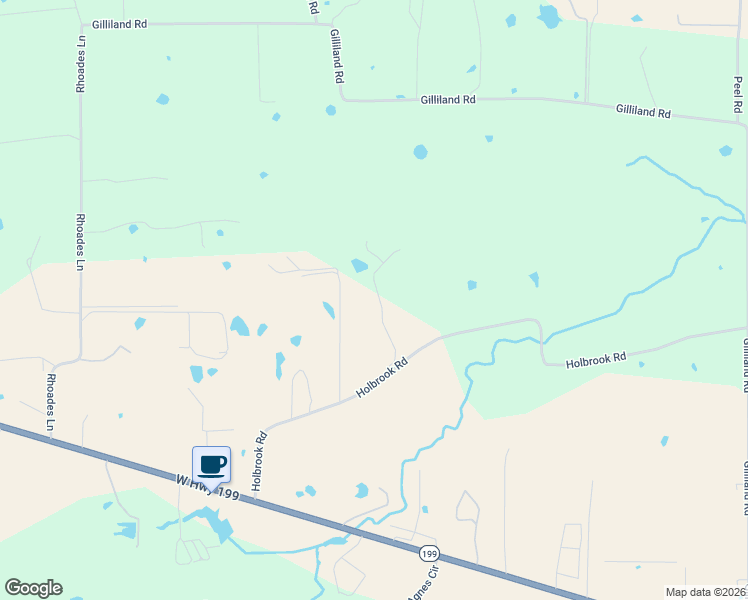 map of restaurants, bars, coffee shops, grocery stores, and more near 4310 Holbrook Road in Springtown