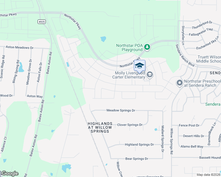map of restaurants, bars, coffee shops, grocery stores, and more near 2113 Bellatrix Drive in Haslet