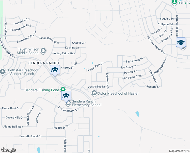 map of restaurants, bars, coffee shops, grocery stores, and more near 14117 Cochise Drive in Haslet