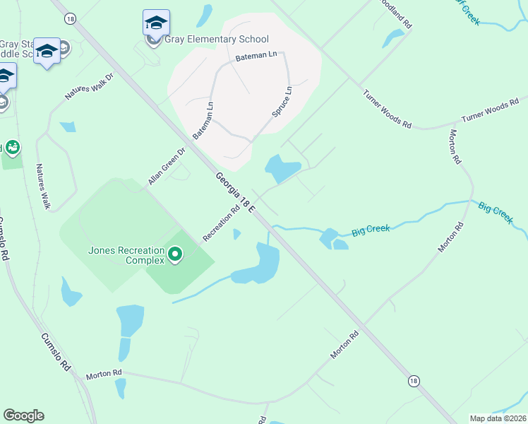 map of restaurants, bars, coffee shops, grocery stores, and more near 214 Diamond Place in Gray