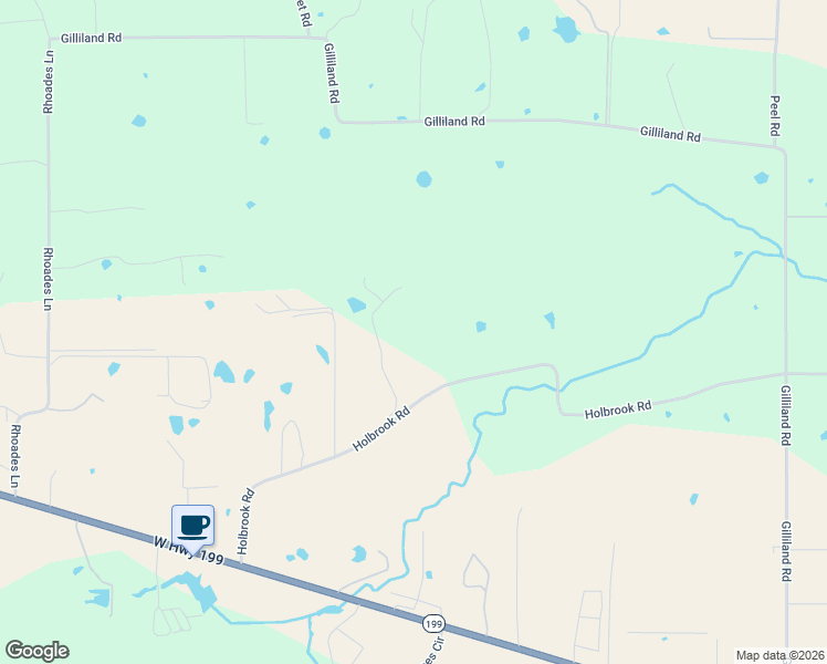 map of restaurants, bars, coffee shops, grocery stores, and more near 4310 Holbrook Road in Springtown