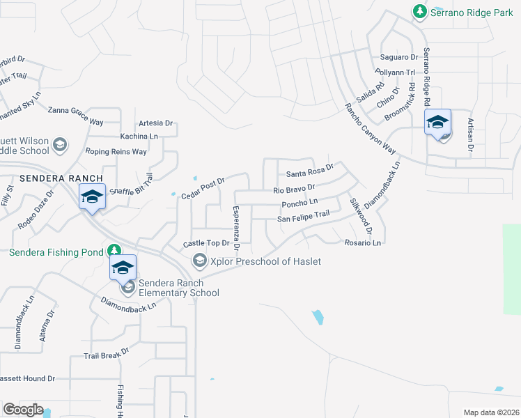 map of restaurants, bars, coffee shops, grocery stores, and more near 905 Poncho Lane in Haslet