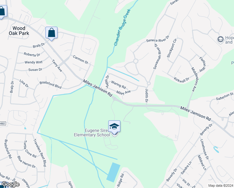 map of restaurants, bars, coffee shops, grocery stores, and more near 112 Miley Avenue in Summerville