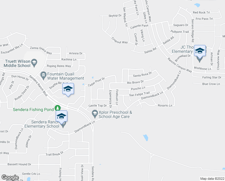 map of restaurants, bars, coffee shops, grocery stores, and more near 14128 Esperanza Drive in Haslet
