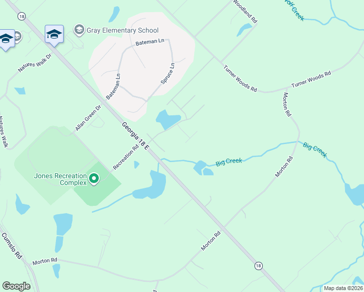 map of restaurants, bars, coffee shops, grocery stores, and more near 806 Holly Ridge Drive in Gray