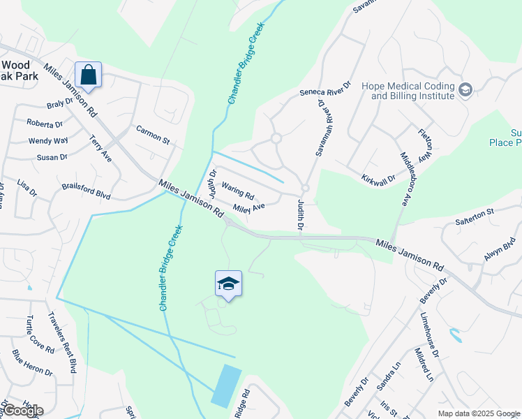 map of restaurants, bars, coffee shops, grocery stores, and more near 103 Beth Court in Summerville