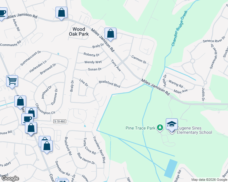 map of restaurants, bars, coffee shops, grocery stores, and more near 104 Beau Court in Summerville