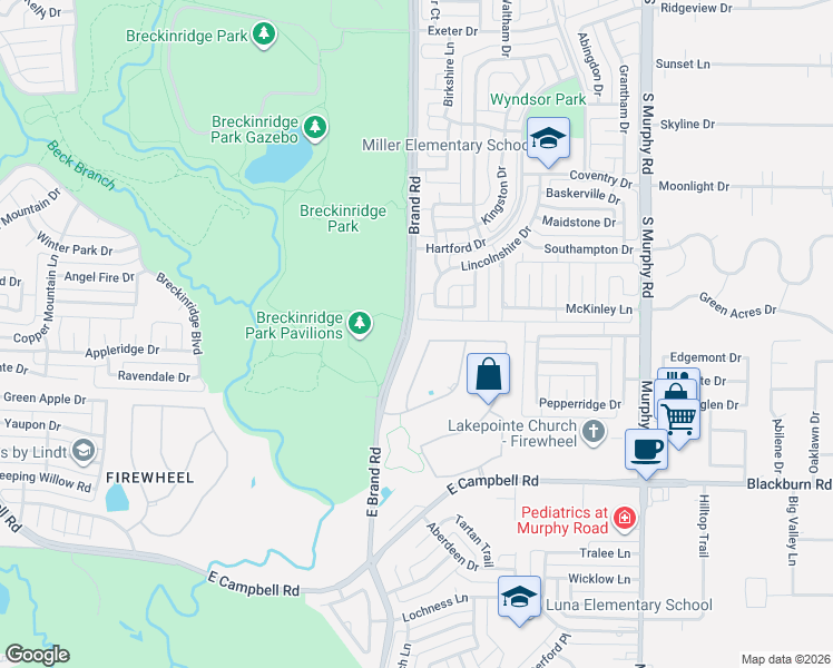 map of restaurants, bars, coffee shops, grocery stores, and more near 25 Lochleven in Richardson