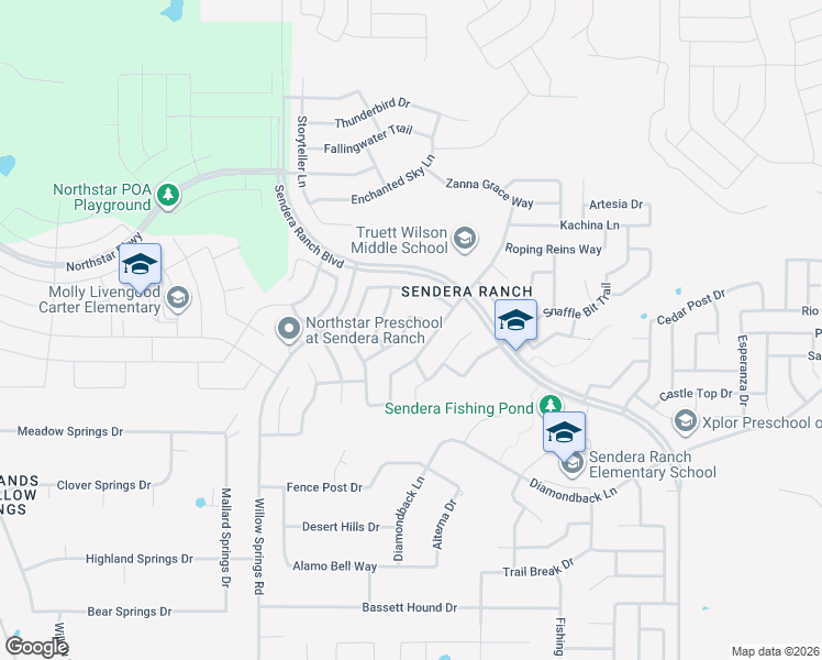 map of restaurants, bars, coffee shops, grocery stores, and more near 14101 Rodeo Daze Drive in Haslet